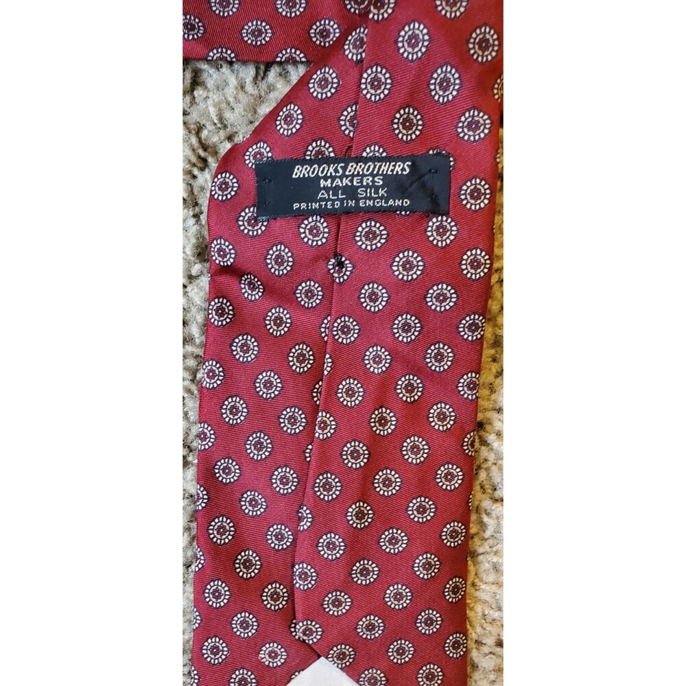 Lot of 2 Brooks Brothers Red 100% Silk Tie Made in England Mens